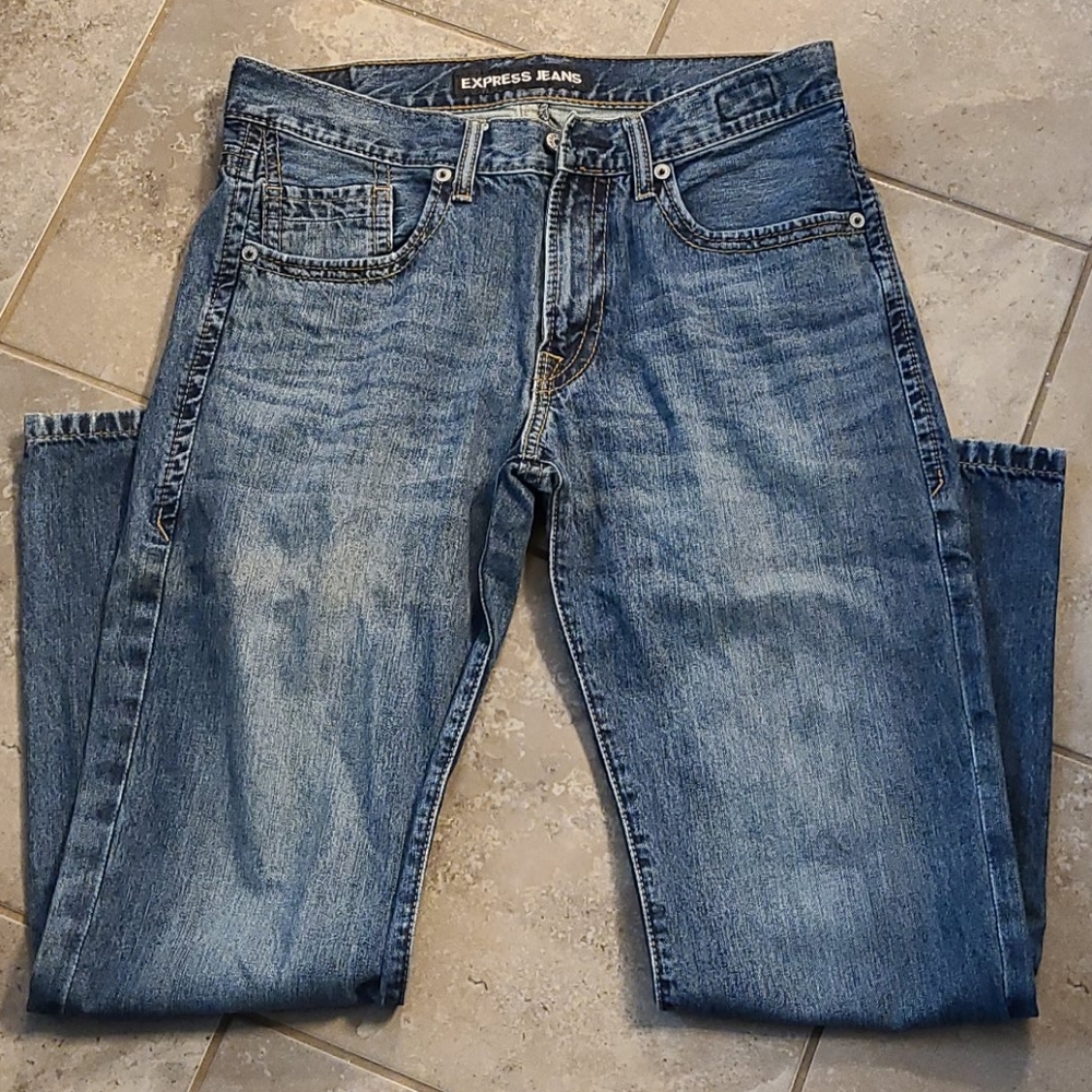 Men's Express Loose fit, Straight Leg Jeans